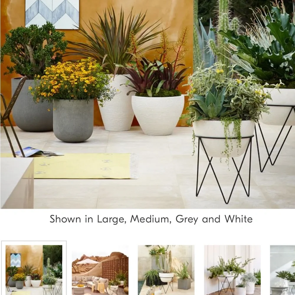 West Elm Iris Planters with Stand-New